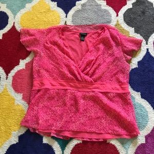 Lane bryant 22/24 pink peach salmon work top